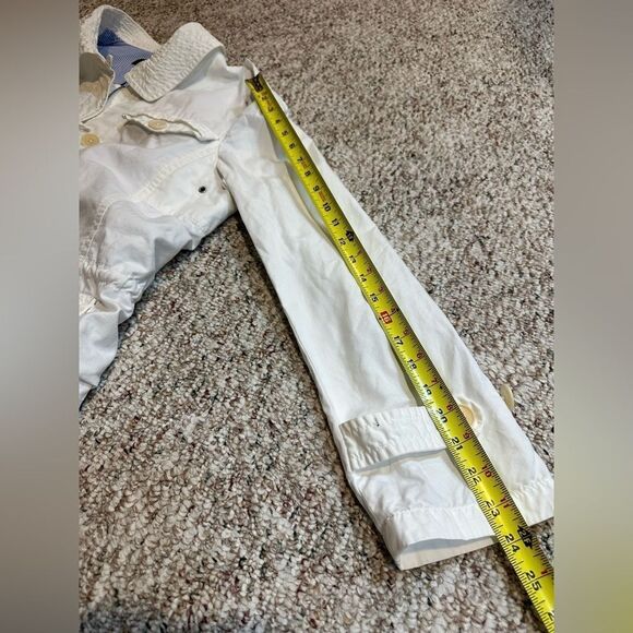 Talbot’s Jacket Size 18 Full Zip Linen Blend White and Lined Casual Rope Tie - Picture 8 of 8